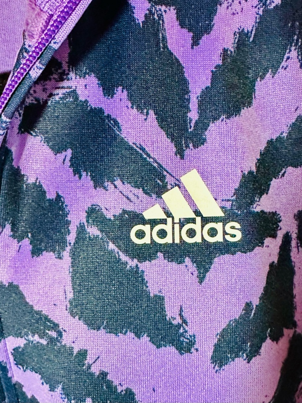 Adidas Zip Up Track Jacket Women’s Size M Purple RN 88387 P-P 21” S-H 25” - Picture 3 of 5